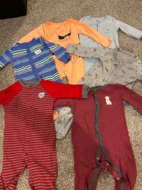 Baby pajama bundle lot of 6 pair size 9 months